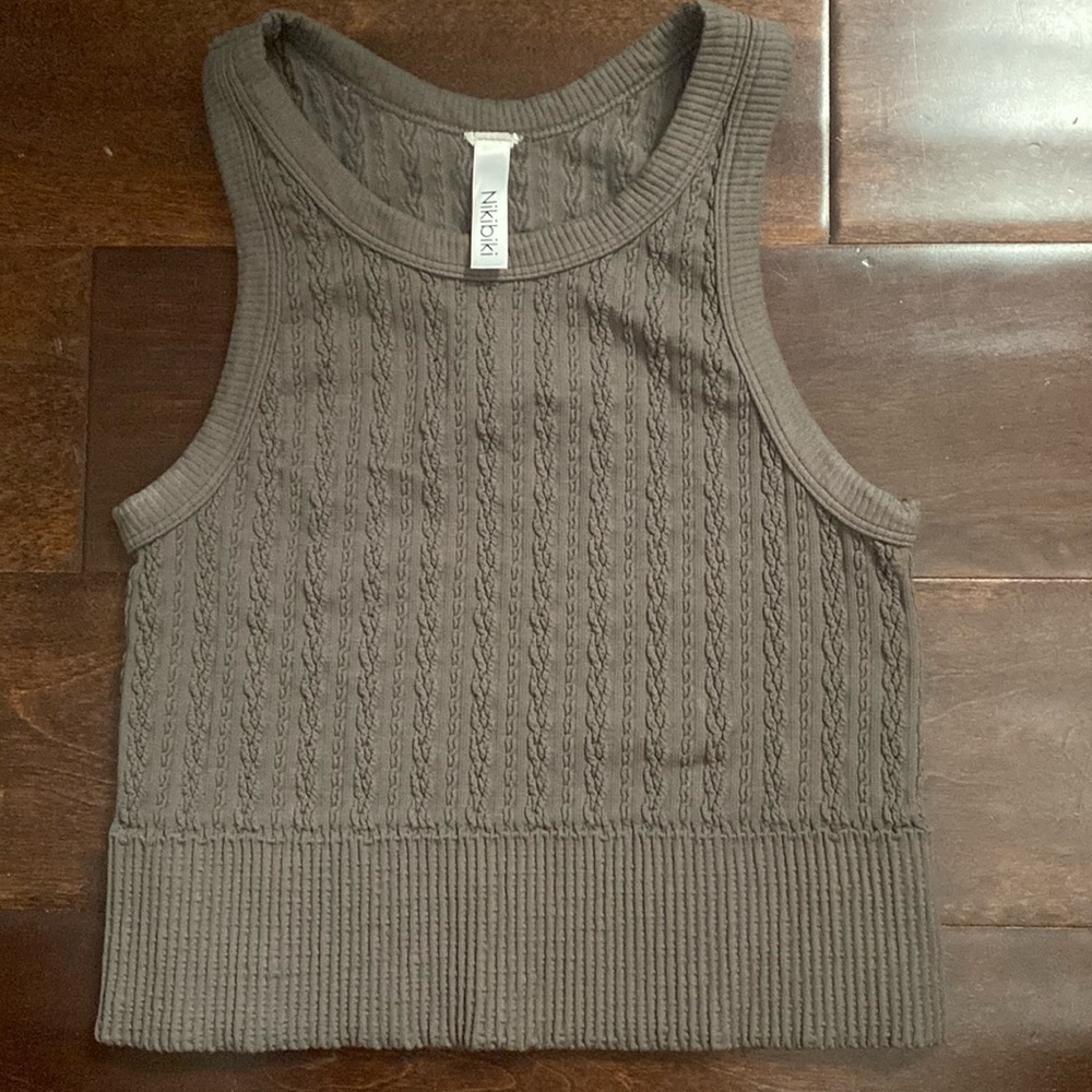 Nikibiki brown-grey tank top
